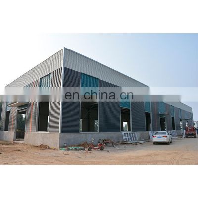 Prefabricated steel structure two story building design parking metal workshop