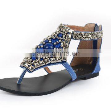 C89518A Wholesale European Lady Bohemia Flat Heel Sandals shoes