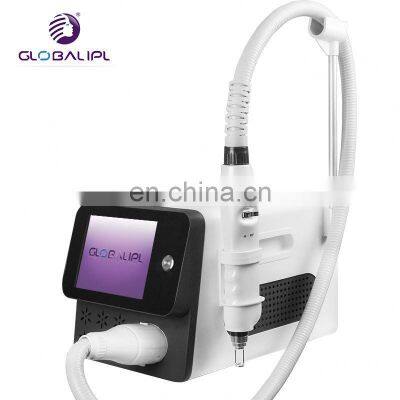 Portable 1064nm/532 nm/755nm tattoo removal q switch nd yag laser machine