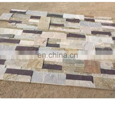 Natural Yellow Stone Wall Cladding Slate Tile Facing Panel Stone