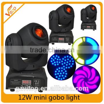 DJ led stage lights movingheads 15W mini moving spot light , led mini lighting spot