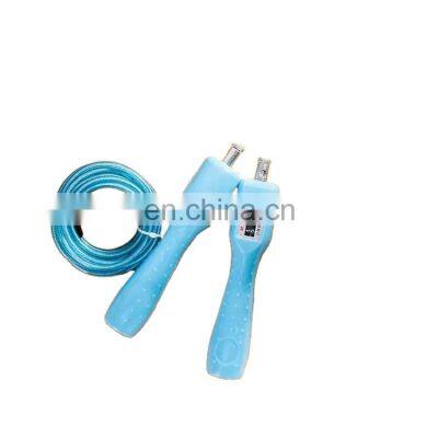 2022 Wholesale non-slip sweat-absorbent racing bearing skipping rope self-locking steel wire gym fitness weighted jumping rope