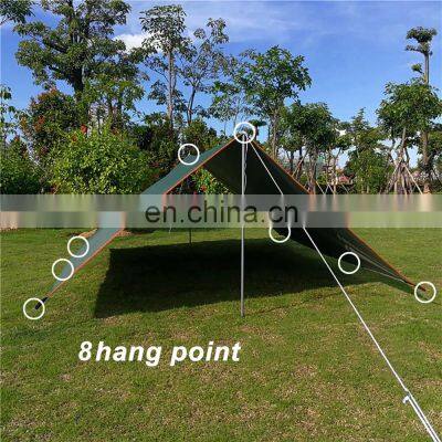 Outdoor Tarp Camping Survival Sun Mat Shelter Beach Waterproof Shelter Multifunctional Rain Beach Awning