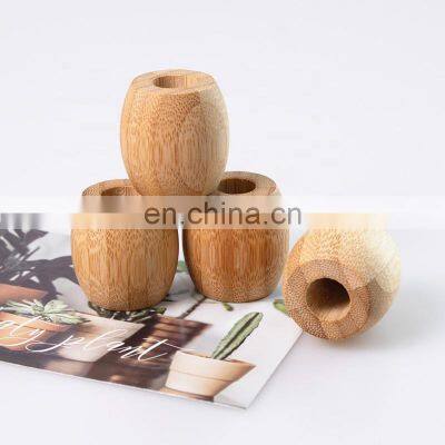 BPA Free Custom Logo 100% Organic Toothbrush Display Stand Bamboo Toothbrush Holder photo-3