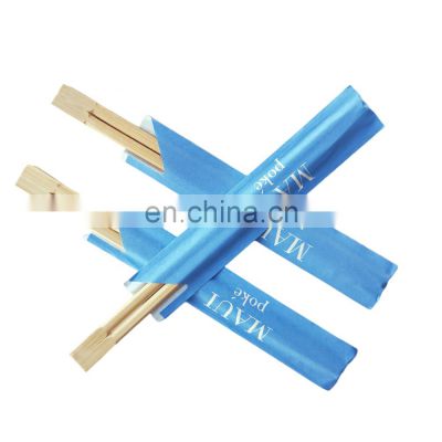 Custom Logo Printed Japanese Ramen Sushi Disposable Twins Bamboo Chopsticks