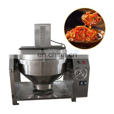 big capacity industrial gas electric caramel sauce spices chili sauce tomato sauce making cooking mixer machine