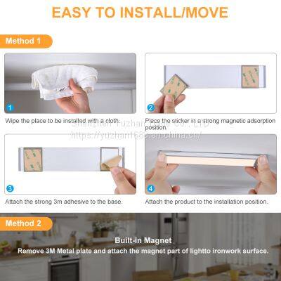 Ultra-thin Body Sensing Intelligent Led Light Rechargeable Long Strip Wireless Cabinet Wardrobe Wine Cabinet Magnetic Strip Light Strip photo-5