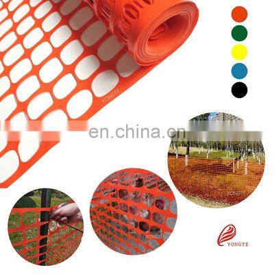 China garden fence factory 4X100' PE orange plastic mesh fencing for garden plant protection