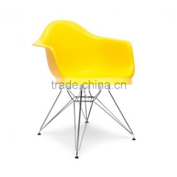 Plastic pp material steel leg living room furniture DAR armchair