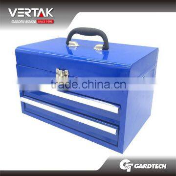 Metal tool storage box with two drawers in stock