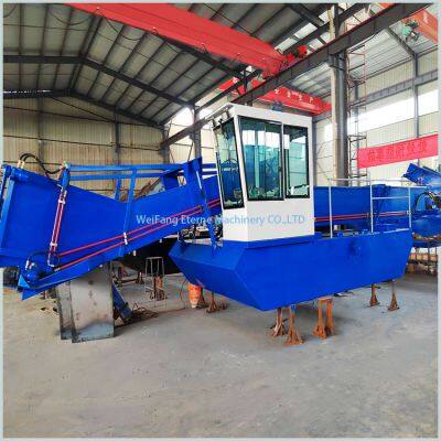 Plant Harvester Automatic Aquatic Grass Plant Harvester Boat Lake Grass Harvester