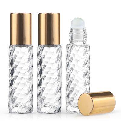 3ml 4ml 5ml 10ml Colored Aluminum Cap Travel Portable Transparent Glass Roller Bottle for Perfume Essential Oil photo-3