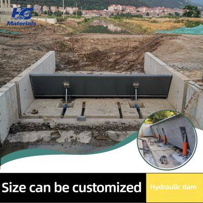 Water blocking and storage, hydraulic elevator dam, rapid lift, water level adjustment, emergency dam release