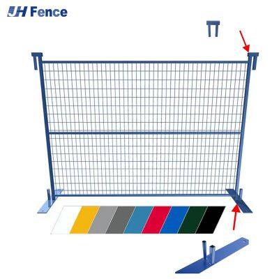 Temporary Construction Fence Panels with Durable Plastic Feet for Stability
