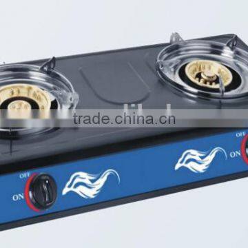 two burner gas stove cooktop