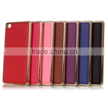 For HUAWEI P8 Lichee Pattern leather Cases, For HUAWEI P8 frame case