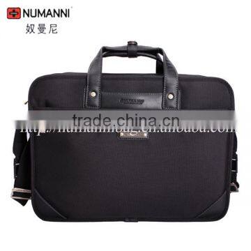 leather handle laptop briefcase ,foldable large space water resistant bag