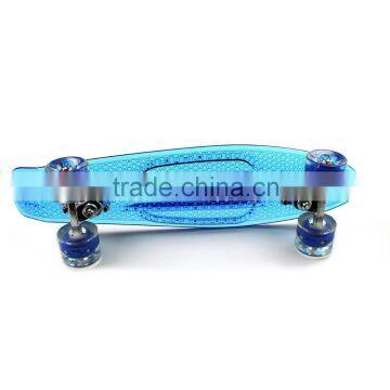 New Safety Quality Assurance PC Plastic Transparent Blue Skate Board Skateboard Fish Shaped Small Size EC-FC01 photo-3