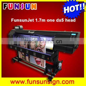 Funsunjet FS1700K 1.7m large format printer with one DX5 head 1440dpi for promotion