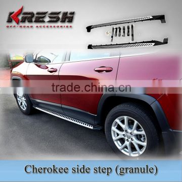 Hot sell Aluminum 4x4 SUV KRESH aluminum alloy Cherokee jeep side step bars with granule style and aluminum material