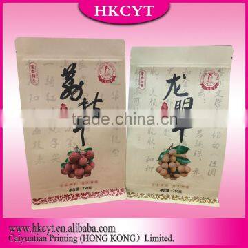 custom printed heat seal mylar foil zip lock paper bags with hanger hole