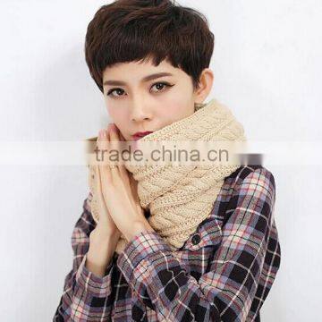 New Arrvial Winter Women Pattern Knitted Loop Wool Scarf photo-5