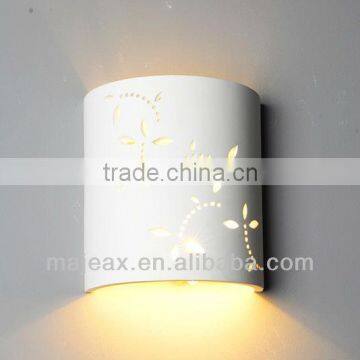 European White Gypsum Plaster Bedside 40W Wall Sticker Lamp photo-2