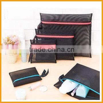 Travel Clothing Organizer Bag Set 3PCS Storage Mesh Pouch Colorful Cosmetic Bag /Tavel Organizer Bag 3pcs/set