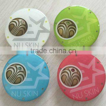 Round Shape Blinking LED Light Badges for Souvenir Gifts