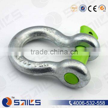 electro galvanized iron green pin anchor shackle