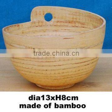 round laminated bamboo bowl with stand