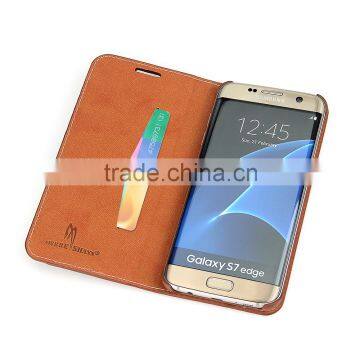 Faddist West Jean Series PU Leather Wallet Case With Card Slot for S7edge Flip Holder Leather Cover With Buckle For S7edge photo-6