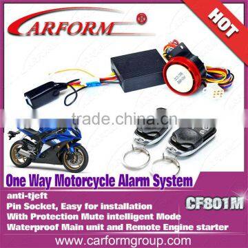 Auto parts 12V remote motorcycle alarm lock with remote engine start