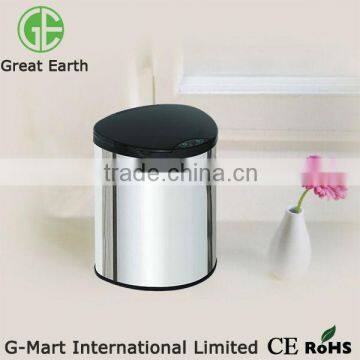 Automatic colorful painting lid stainless steel sensor waste bins, touchless garbage can