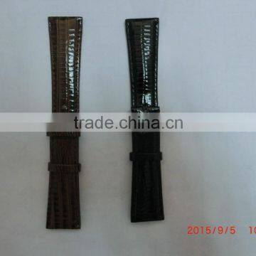 Durable Leather Deployment Watch Band Strap Buckle Bracelet Watch Bands photo-2