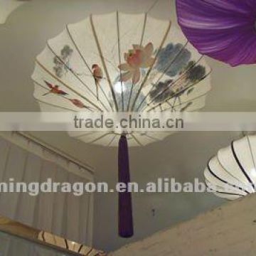 Chinese antique furniture wash painting painting of flowers and birds in traditional Chinese style paper pendant lantern lamp