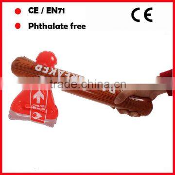 Red Head and Brown Handle With Custom Printing PVC Inflatable Axe for Kids Promotional Inflatable Toys