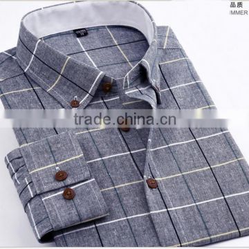 Custom made stylish check shirts for men 100% polyester shirts