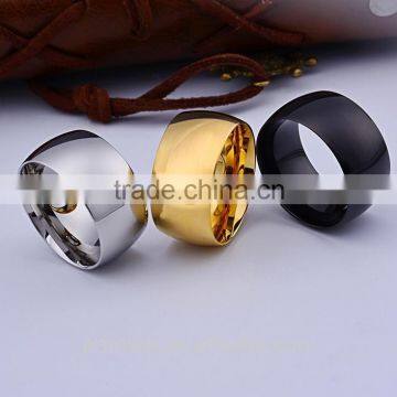 Wholesale Fashion Men Jewelry Stainless Steel Ring Black Silver Gold Smooth Wide Version Finger Rings Models photo-4
