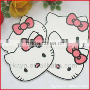 Customized stylish soft pvc hello kitty coaster