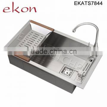 Professional Customized Sizes Kitchen Stainlees Steel Handmade Sinks photo-5