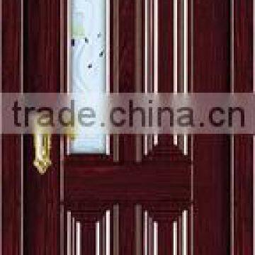 flat steel armored door,iron door,New designs glass door