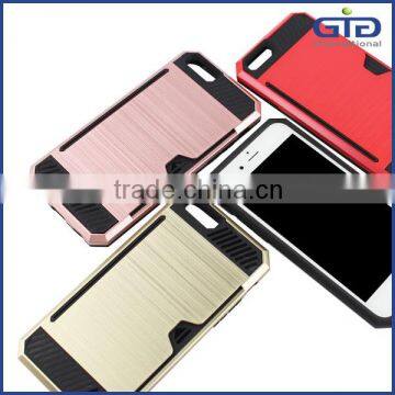 [GGIT] Fashionable OEM 2 in 1 PC+TPU Cover With Card Holder Mobile Phone Case for IPhone 6
