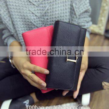 Handbags 2016 New Fashion Trend of the D Word Generous Leather Clutch Wallet Long Section of Zero Miss Qian Bao Wallet photo-2