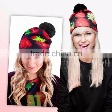 custom fashion acrylic fashion red hot sele beanie