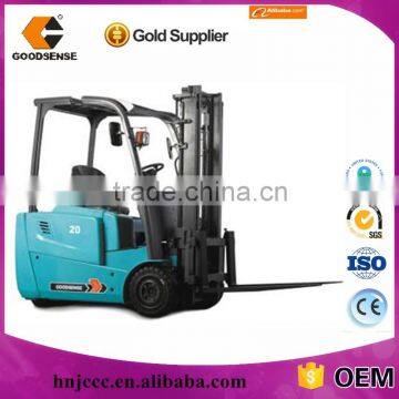 CE China factory supply 2 ton 4 wheels mini goodsense electri forklift truck FB20 for sale