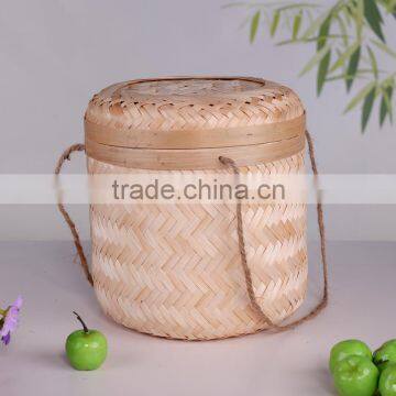 Handicraft woven gift bamboo boxes, with lid