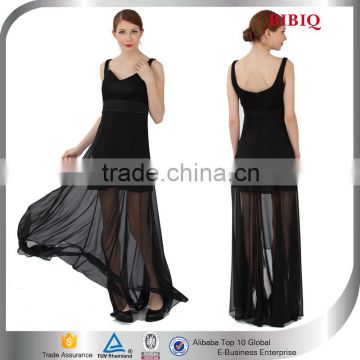 frock design for ladies elegant chiffon evening dresses long black flowy high fashion dresses