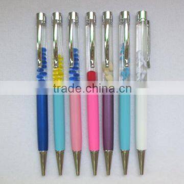 New design metal ballpoint pen with floater,customized colors available