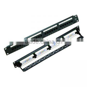 High Quality 19 Inches UTP cat5e 24 port patch panel